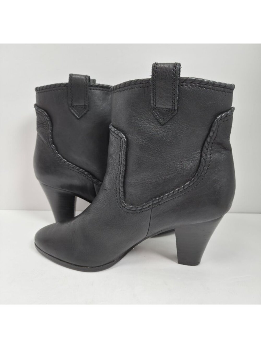 Karl Lagerfeld Provence Women's Black Leather Heeled Ankle Boots US Size 9M - Picture 6 of 11